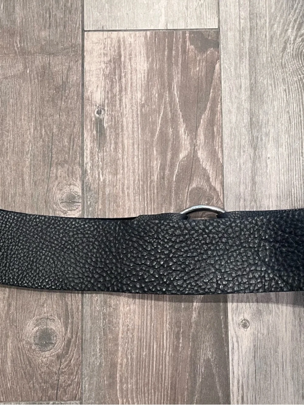 JOED By J. Urbina Genuine Vintage Bison Black Signed Wide Leather Belt Sz 36